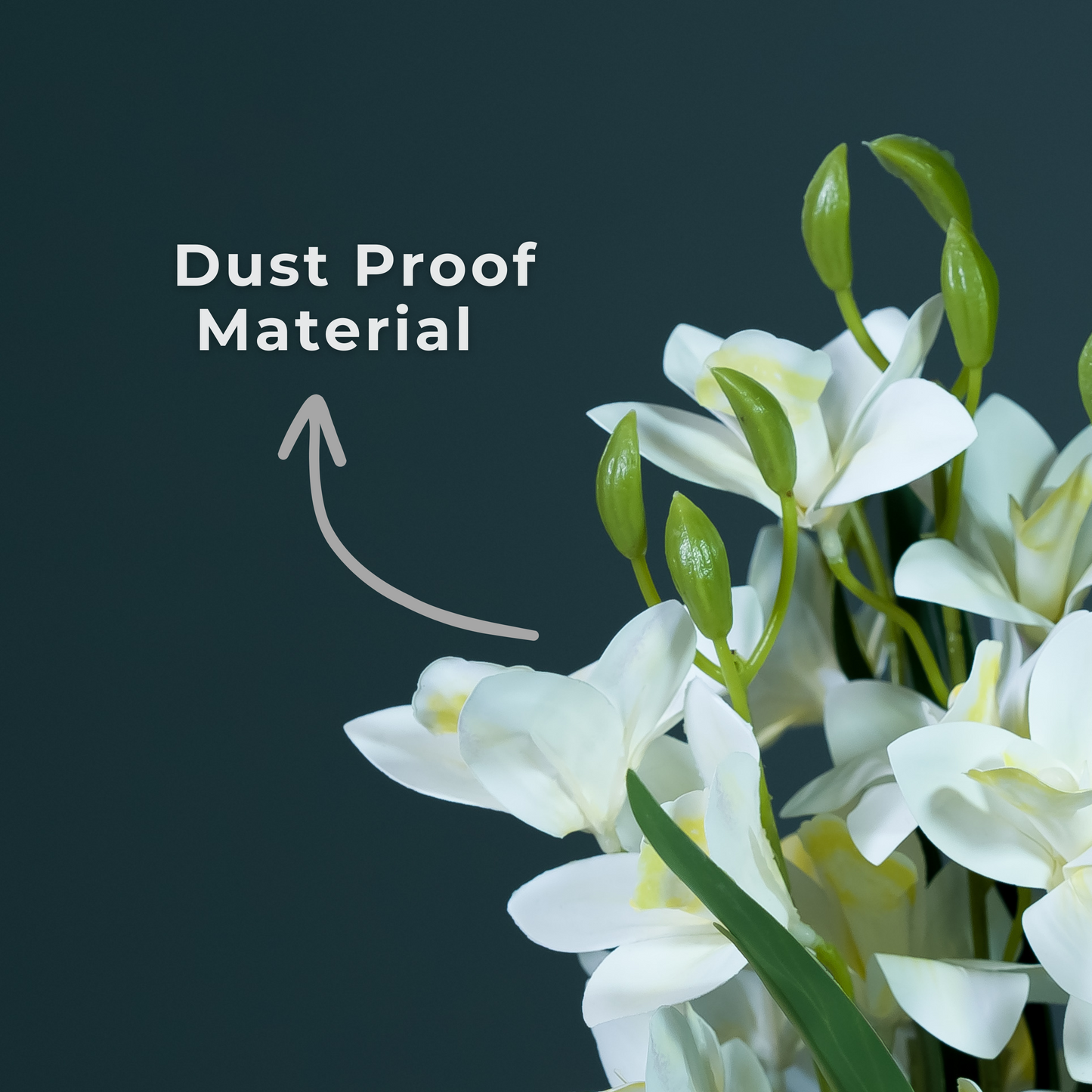 Artificial Orchids with Pot for Home Decor