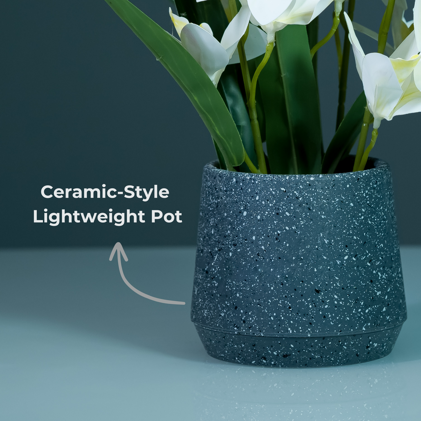 Artificial Orchids with Pot for Home Decor