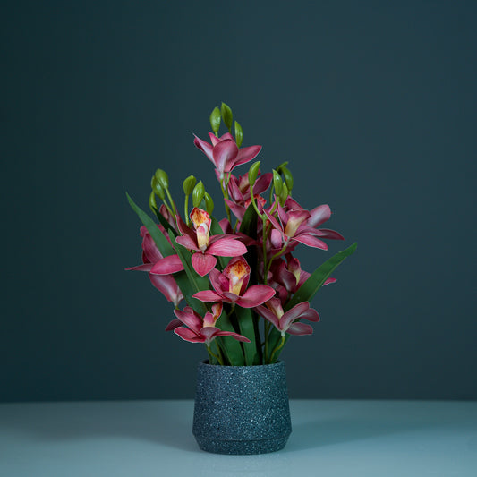 Artificial Orchids Flowers with Pot